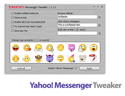 دانلود Yahoo! Messenger Tweaker v1.3.1.0 – نرم افزار افزودن امکانات ویژه به یاهو مسنجر