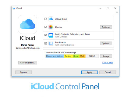 دانلود iCloud Control Panel v7.0.1.210 – نرم افزار مدیریت فایل های حساب آی کلود در ویندوز