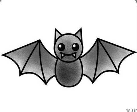 آموزش گام به گام نقاشی کارتونی خفاش
