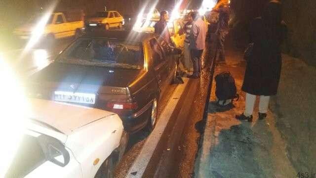 تصادف زنجیره‌ای ۲۰ دستگاه خودرو در بلوار شهید هرمزپور یاسوج