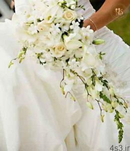 دسته گل عروس با گلهای سفید سایت 4s3.ir