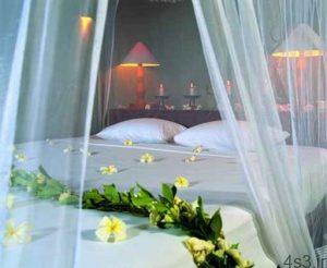 شیک ترین مدل تزیین تخت عروس با گل های طبیعی سایت 4s3.ir
