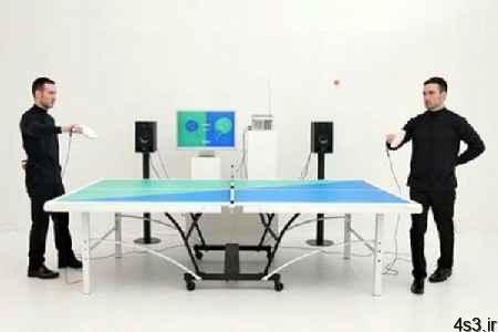 این میز پینگ پنگ متناسب با بازی موسیقی پخش می‌کند