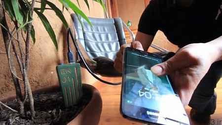 شارژ تلفن همراه با خاک گیاهان