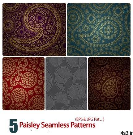 دانلود پترن بته جقه – Paisley Seamless Patterns