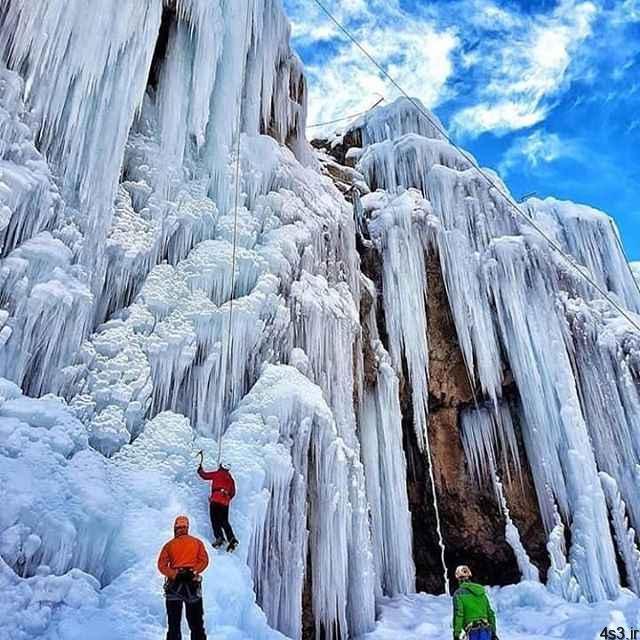 آبشار یخی هملون، از جاذبه های زمستانی تهران (+تصاویر)
