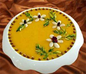 طرز تهیه حلوا زرده همدانی، یک حلوا مقوی برای افطار ماه رمضان سایت 4s3.ir