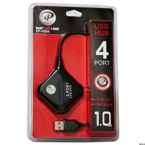 هاب USB چهار پورت مدل XP-H804 سایت 4s3.ir