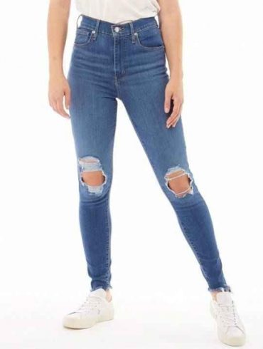 شلوار بلند جین زنانه لیوایز آبی کد T7628 سایت 4s3.ir
