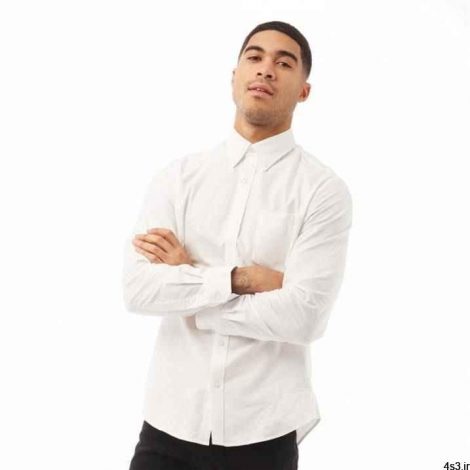 پیراهن آستین بلند رسمی مردانه فرنچ کانکشن مشکی سایت 4s3.ir