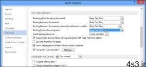 ترفندهای کامپیوتری : آموزش تغییر تنظیمات پیش فرض Paste در Word 2013 سایت 4s3.ir