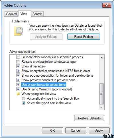 ترفندهای کامپیوتری : اضافه کردن قابلیت انتخاب در Windows Explorer