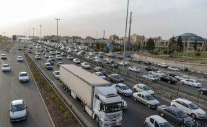 ترافیک سنگین در آزادراه قزوین_کرج_ تهران سایت 4s3.ir