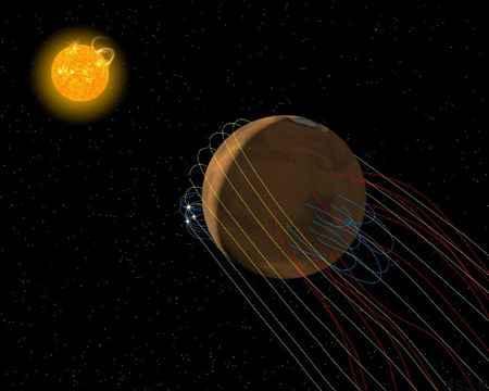 مریخ یک دنبالۀ مغناطیسی دارد!
