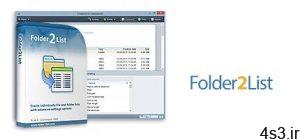 دانلود Folder2List v3.23.0 - نرم افزار ایجاد فهرست از پوشه ها و فایل ها سایت 4s3.ir