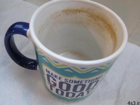 نحوه تمیز کردن لکه چای و قهوه از روی فنجان