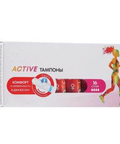 تامپون اکتیو سوپر با جذب بالا و طراحی راحت 16 عددی