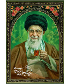 پرچم طرح رهبر شهید حضرت آیت الله سید علی حسینی خامنه ای(ره)