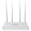 مودم 4G LTE نتربیت مدل NW-431F با پشتیبانی از استاندارد Wi-Fi 4، سرعت 300Mbps در باند 2.4GHz، چهار پورت LAN برای اتصال سیمی پایدار و منبع تغذیه آداپتور برق