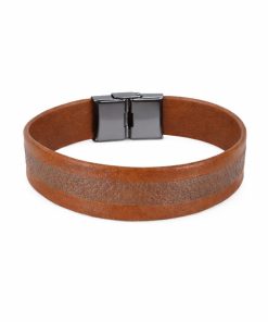 دستبند مردانه چرم یلسان مدل جاسمین کد 150-MC-02