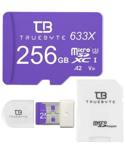 کارت حافظه microSDXC تروبایت مدل A2-V30-633X کلاس 10 استاندارد UHS-I U3 سرعت 95MBps ظرفیت 256 گیگابایت به همراه آداپتور SD و کارت خوان