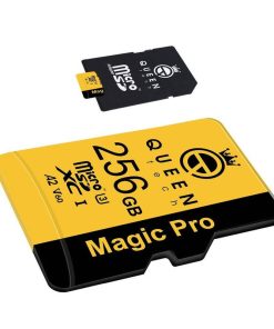 کارت حافظه Micro SD XC کوئین تک مدل A2-V60-633X کلاس 10 استاندارد UHS-l U3 سرعت 95MBps ظرفیت 256 گیگابایت به همراه آداپتور SD
