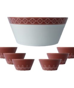 پیاله زی مدل فرم اس انارخوری یلدا درجه 3 مجموعه 7 عددی