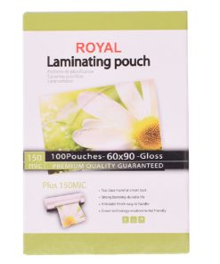 طلق پرس رویال مدل 150 میکرون سایز 6x9 سانتی متر بسته 100 عددی