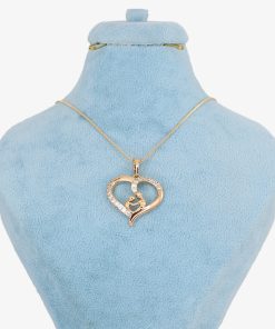 گردنبند زنانه ژوپینگ مدل قلب کد AAB771